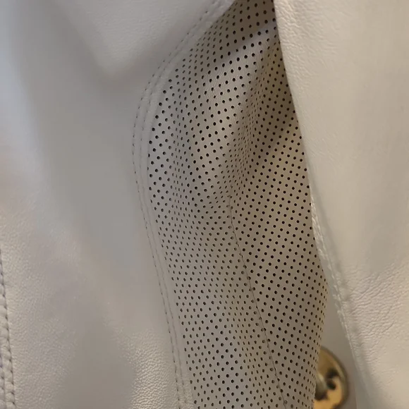 St. John leather jkt white M - Picture 4 of 14